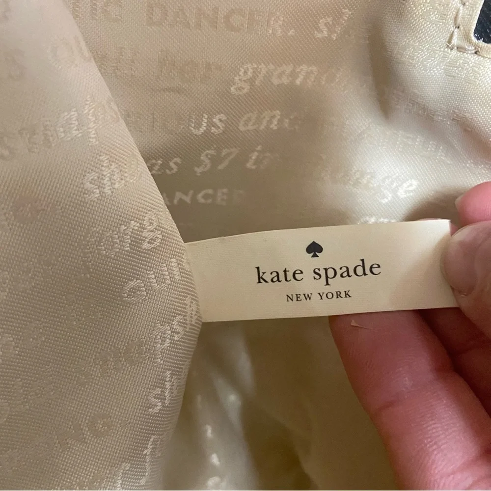 Kate Spade nautical stripe large carry all tote bag with matching wristlet